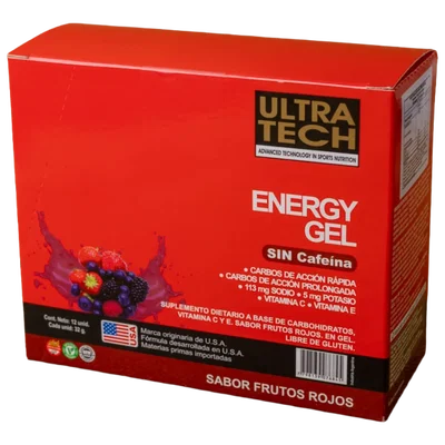ULTRA TECH – ENERGY GEL FRUTOS ROJOS X32 G X12 U