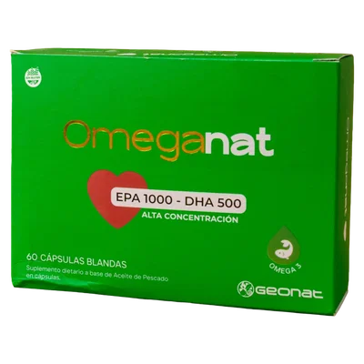 GEONAT-CÁPSULAS OMEGANAT ACEITE PESCADO EPA 1000 DHA 500 x60u