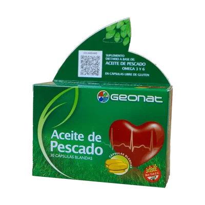 GEONAT-CÁPSULAS OMEGANAT ACEITE PESCADO 180/120 x30u