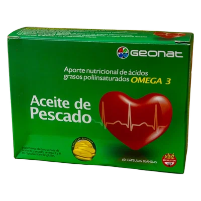 GEONAT-CÁPSULAS OMEGANAT ACEITE PESCADO EPA 180/120 x30u
