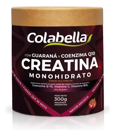 CREATINA MONOHIDRATO CON GUARANA Y Q10 POTE X 300GR COLABELLA