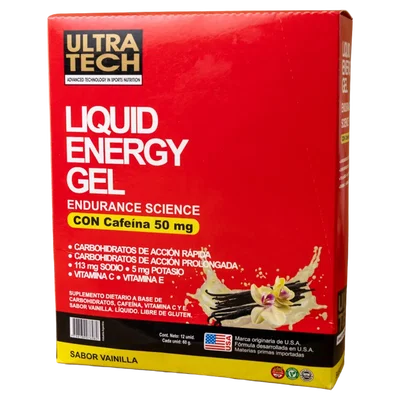 ULTRA TECH – LIQUID ENERGY GEL CAFEINA VAINILLA X60 G X12 U