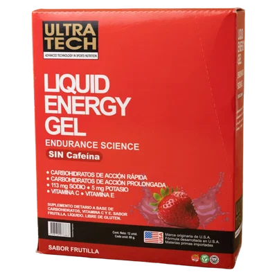 ULTRA TECH – LIQUID ENERGY GEL FRUTILLA X60 G X12 U