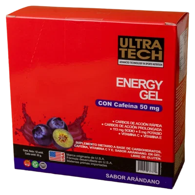 ULTRA TECH – ENERGY GEL AMINO CAFEINA ARANDANO X32 G X12 U