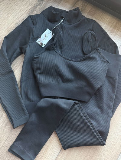 Conjunto 3 piezas con campera S/M (36/40)