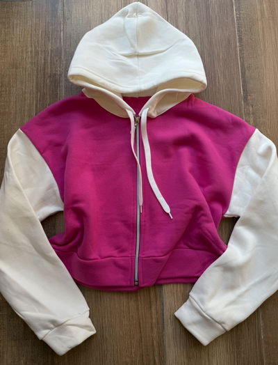 Campera combinada frisa 