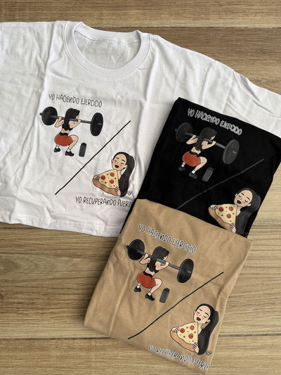 Pupera estampada Oversize Haciendo ejercicio