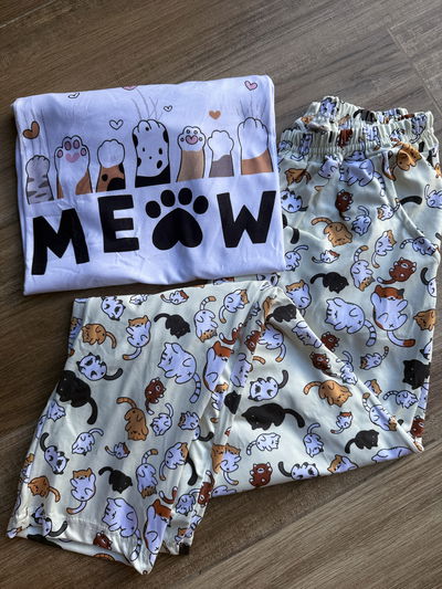 Pijama Largo Adulto L/XL (42/48) gatitos