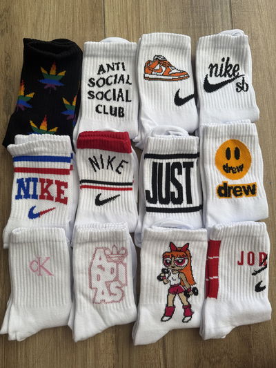 Pack x 12 Medias adulto caña 3/4 surtidas 