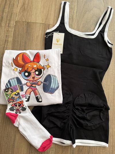 Combo x Pupera + Catsuit + medias talle M (38)