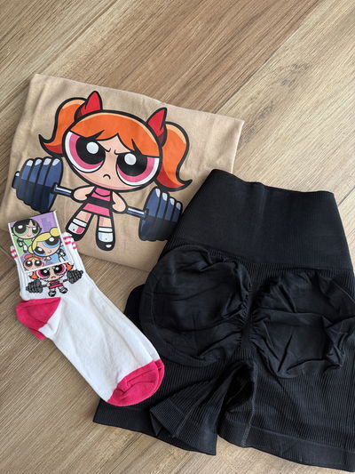 Combo x Pupera + short + medias talle S/M (36/38)