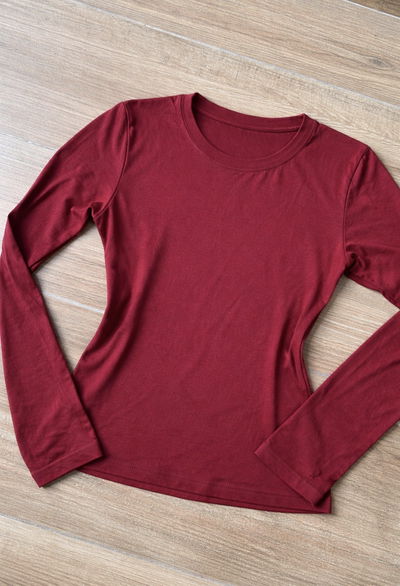 Remera básica lisa manga larga 