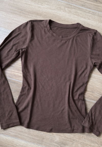 Remera básica lisa manga larga 