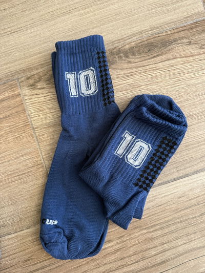 Medias adulto caña 3/4 10 azul