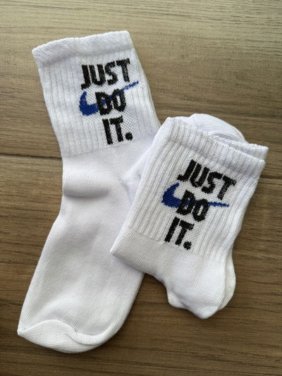 Medias adulto caña 3/4 just Do It blanco