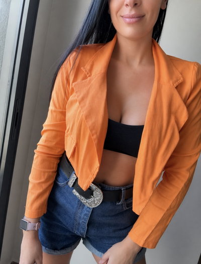 Chaqueta lino talle Unico (S/M)