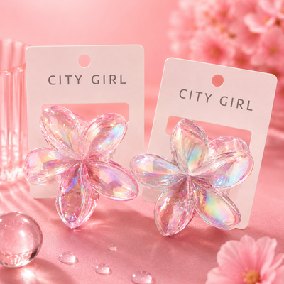 Broche pelo cabello flor City Girl x2