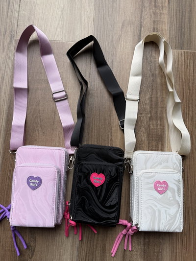 Porta celular / Cartera cierres con correa Candy