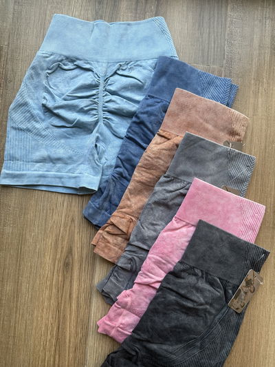Short prelavado tramado franjas S/M (36/40)