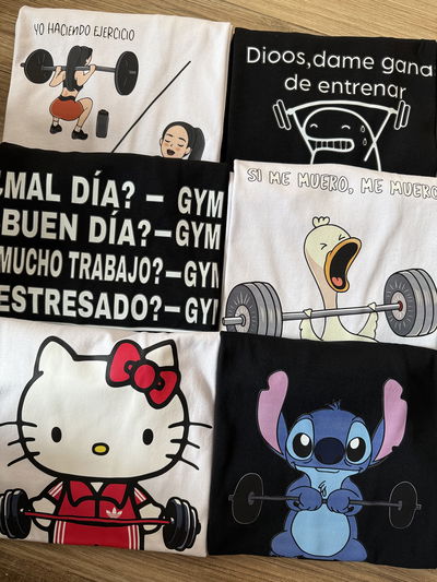 Pack x 6 Remeron oversize estampado 