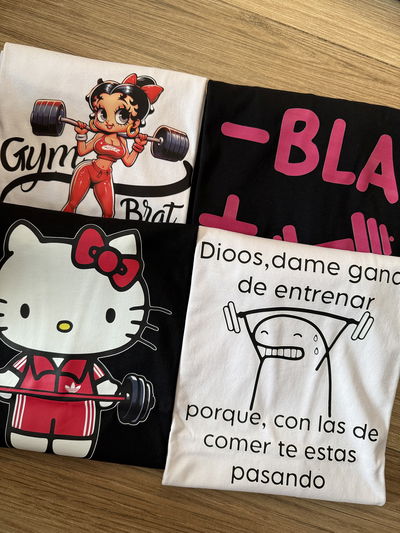 Pack x 4 Remeron oversize estampado 