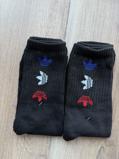 Medias adulto caña 3/4 adidas 3 logos
