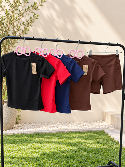 Set x2 piezas Dlirio remera + short supplex S/M (36/38)