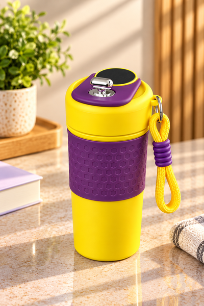 Vaso térmico bicolor con llavero 450ml