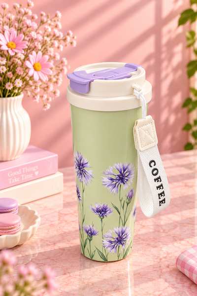 Vaso térmico doble pico 500ml con llavero