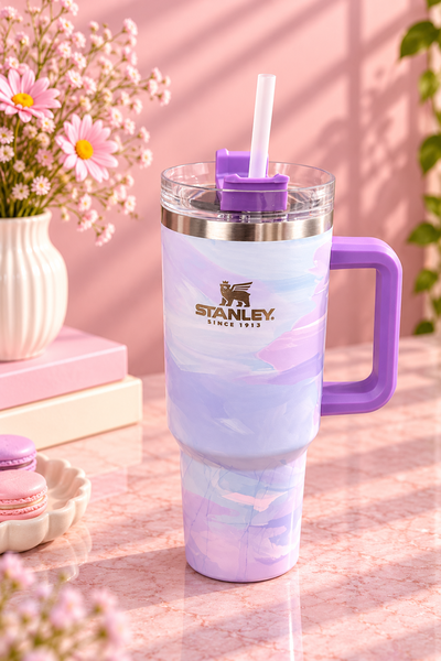 Vaso quencher estampado violeta