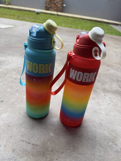 Botella motivacional Play doble pico 1000ml