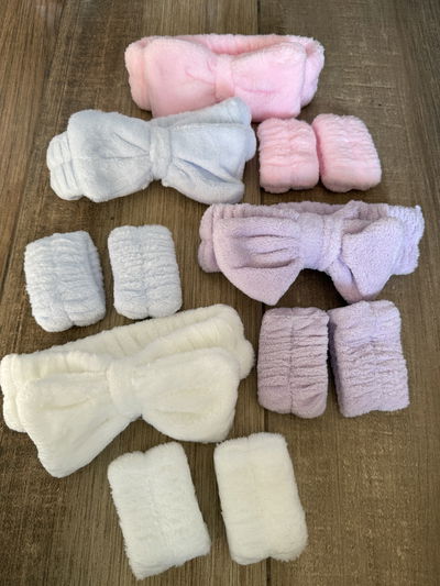 Set skin care Vincha y muñequeras 