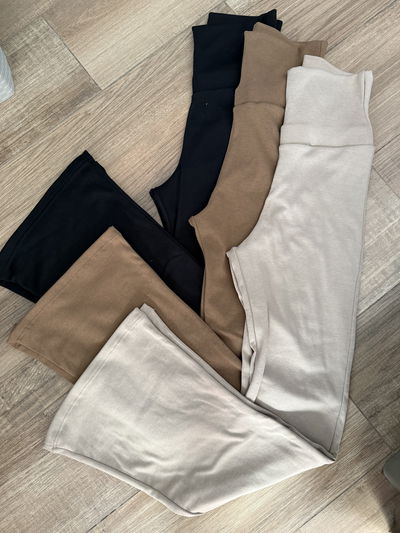 Oxford frisado cintura alta TOSTADO S/M (36/40)