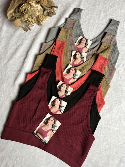 Top tira ancha sin push up