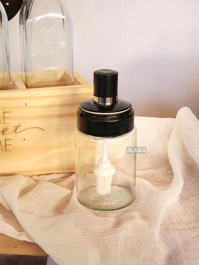 ACEITERO DE VIDRIO CON PINCEL DE SILICONA 