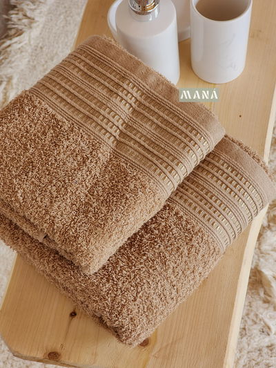 JUEGO TOALLA + TOALLON PALETTE | TOSTADO