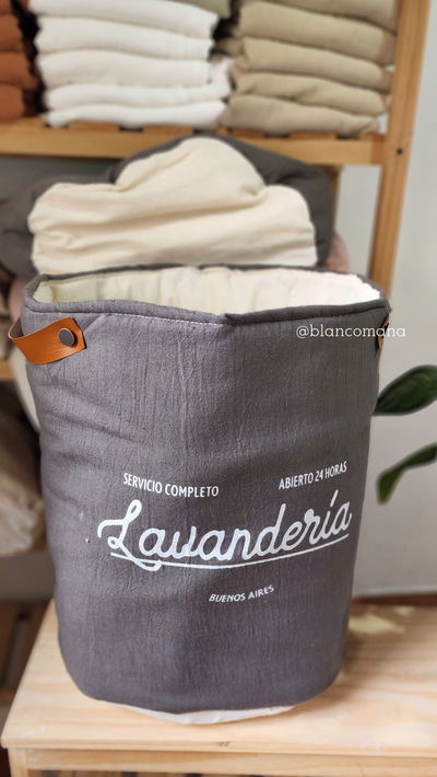 CESTO DE ROPA LAUNDRY | GRIS TOPO 
