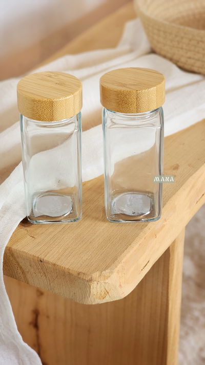 SALERO/ ESPECIEROS DE VIDRIO Y BAMBÚ 
