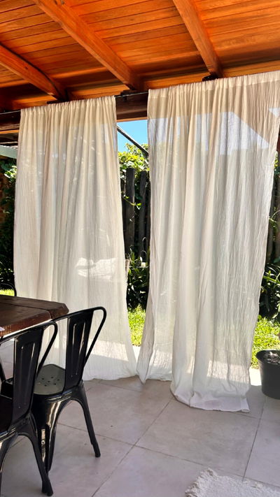 CORTINAS DE GASA 1,50×2,20 | OFF WHITE