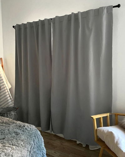 JUEGO DE CORTINAS BLACKOUT | GRIS OSCURO 