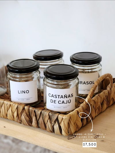 SET ×4 ESPECIEROS PERSONALIZADOS 