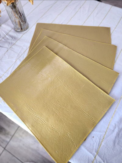 PACK ×4 INDIVIDUALES DE CUERINA 