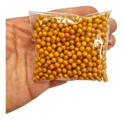 PERLAS COMESTIBLES X 50GR MEDIANAS DORADO