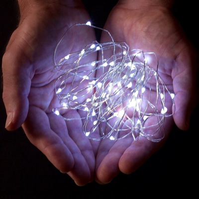 GUIRNALDA MICROLED ALAMBRE 30 LUCES 3M FRIA X 2 UNIDADES