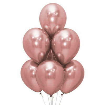 GLOBO DE LATEX CHROME 12 PULGADAS ROSA.GOLD X 50 U