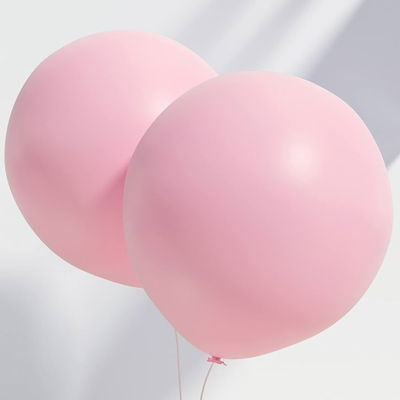 GLOBOS LISOS 9" 23CM COLOR ROSA PASTEL X 10