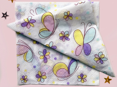 SERVILLETAS MARIPOSAS X 20 UNIDADES