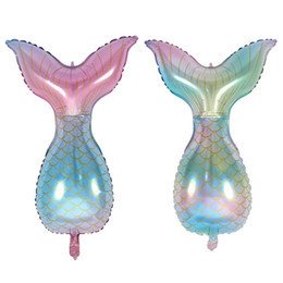 GLOBO MCOLA DE SIRENA 80CM DEGRADE COLORES SURTIDOS X 2 UNIDADES