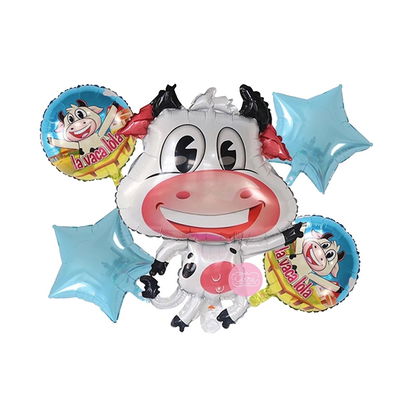 SET 5 GLOBOS METALIZADOS VACA LOLA X 2 UNIDADES