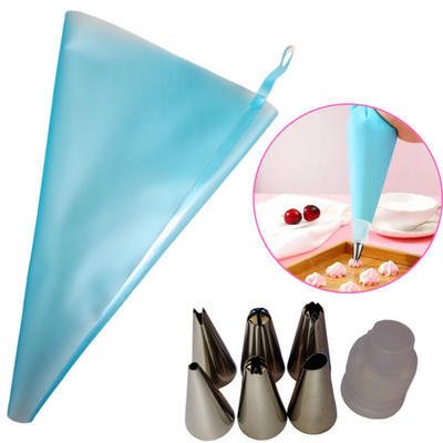 SET MANGA SILICONA CON CUPLA Y 6 PICOS 30CM